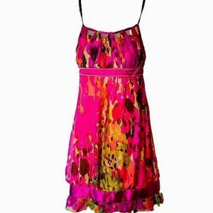 Sue Wong Sz 6 Watercolor Design Lined Empire Waist